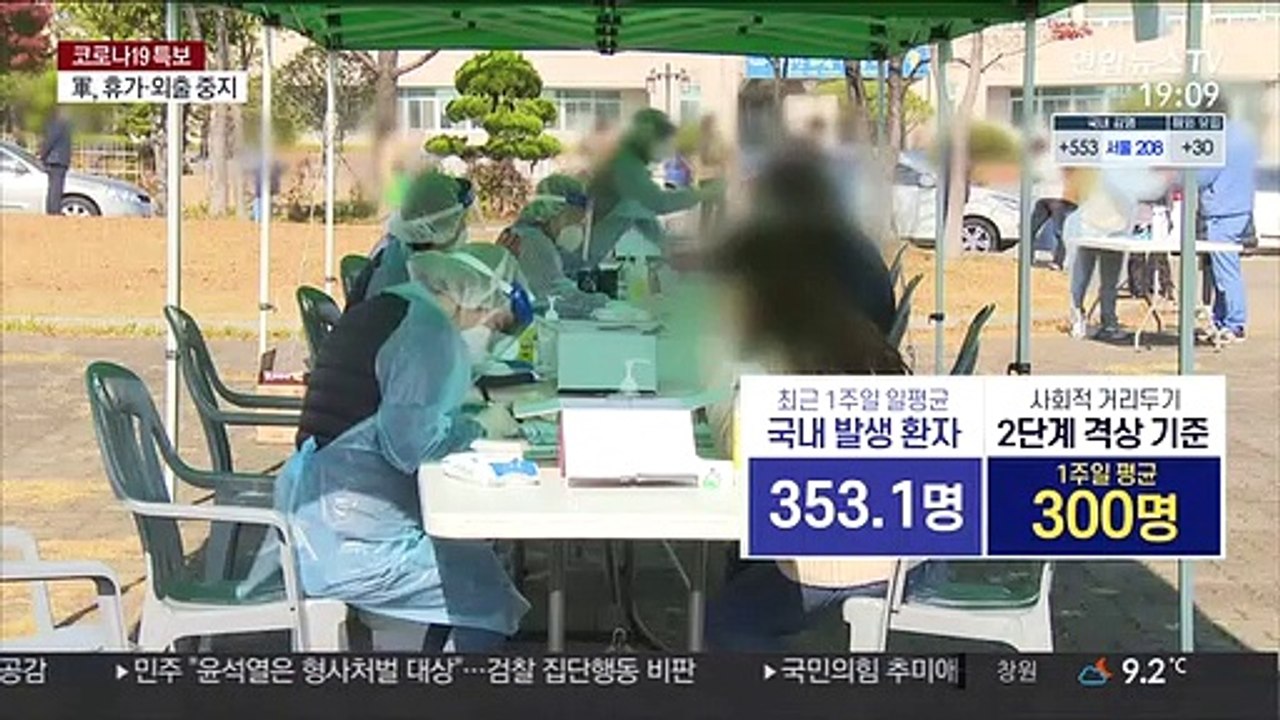 정부 "확진자 꺾일 것"…2단계 전국 확대 필요성도