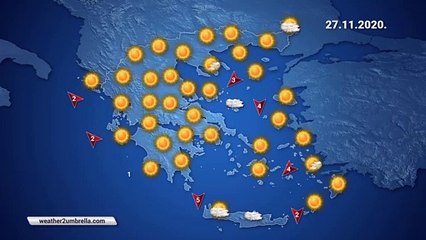 Η πρόγνωση του καιρού για την Παρασκευή 27-11-2020
