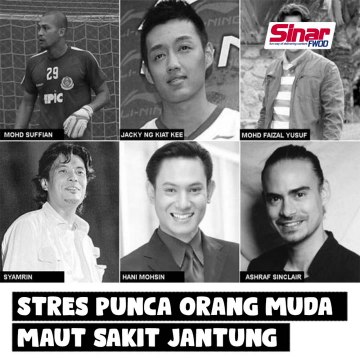 Stres punca orang muda maut sakit jantung