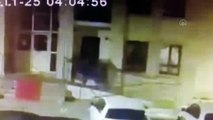 KARS - Mahalleye inen bozayıların yiyecek arayışı güvenlik kamerasında