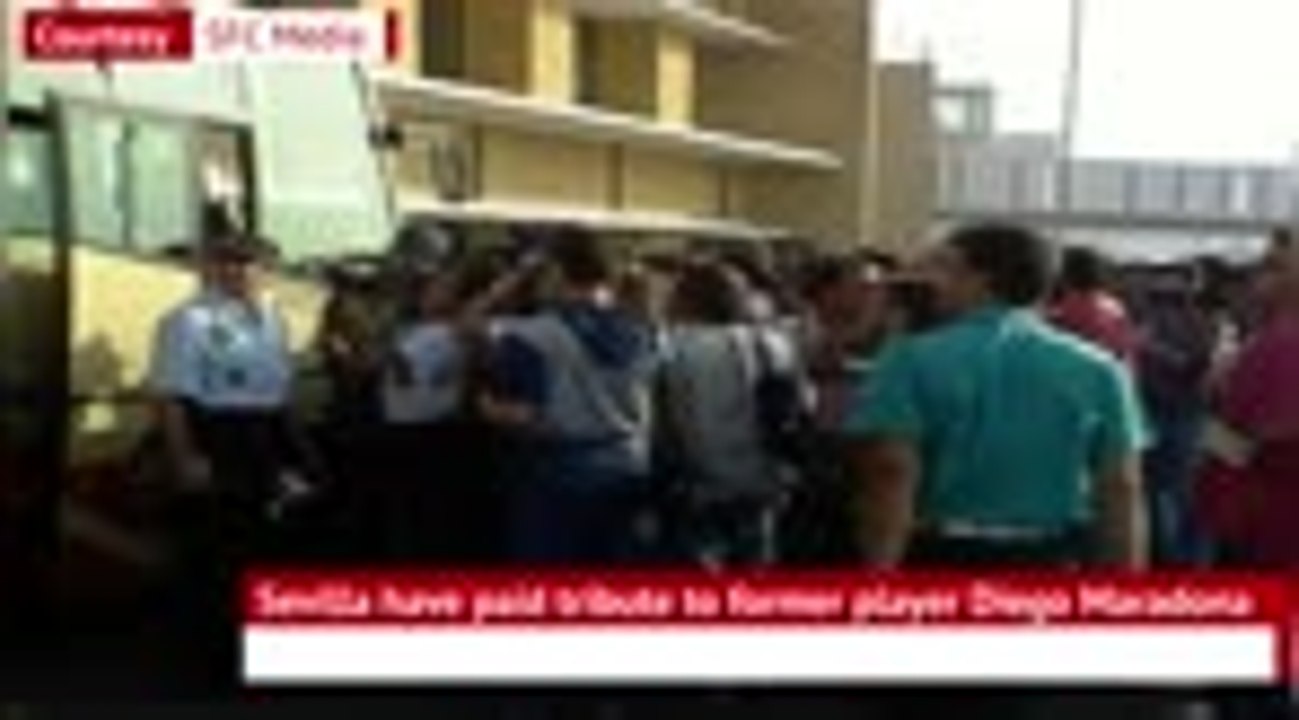 Sevilla pay tribute to legend Maradona