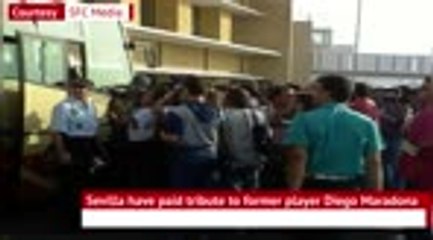 Sevilla pay tribute to legend Maradona