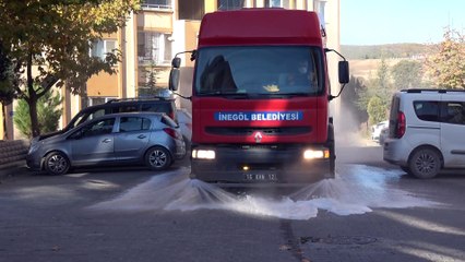 İnegöl'de dezenfekte çalışmaları aralıksız sürüyor