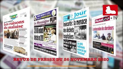REVUE DE PRESSE CAMEROUNAISE DU 26 NOVEMBRE 2020