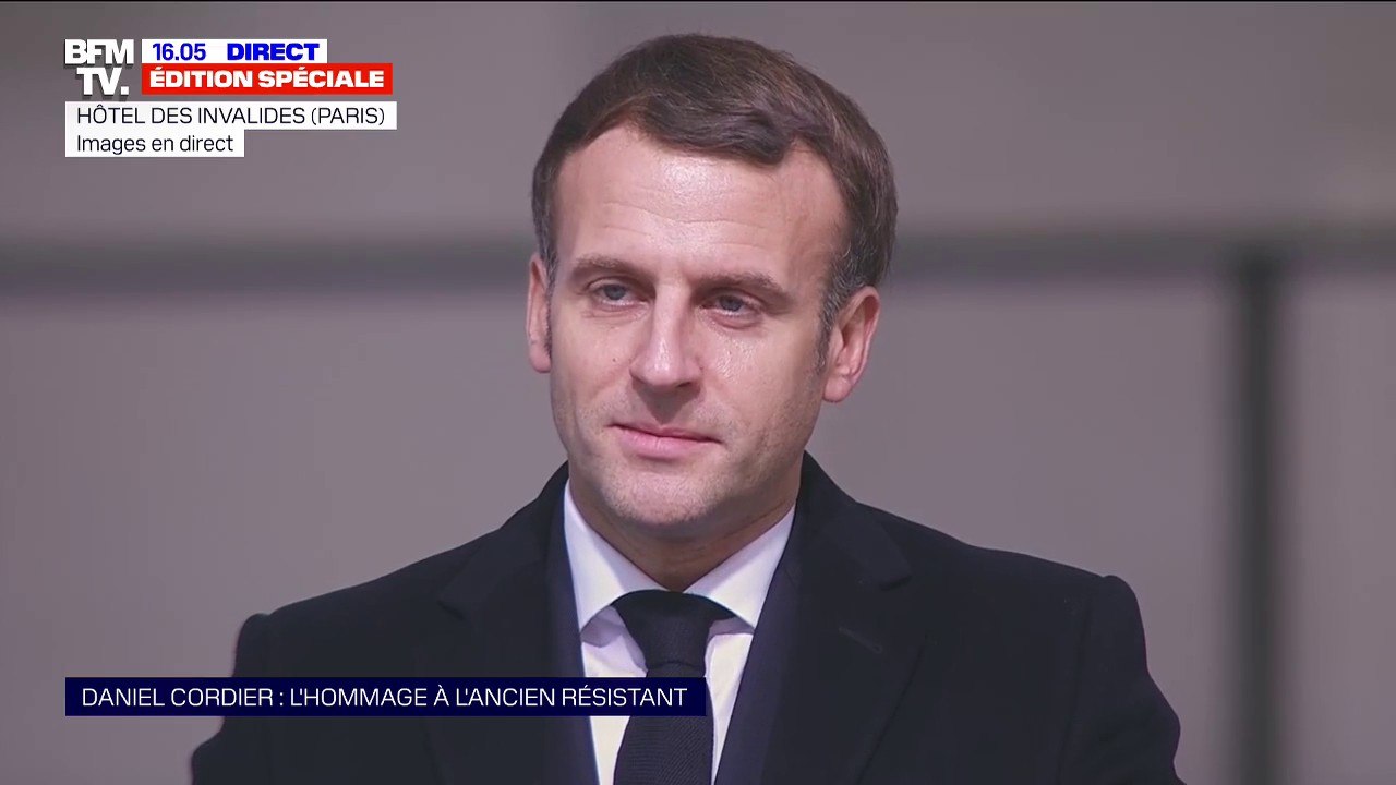 Emmanuel Macron lors de l’hommage à Daniel Cordier: "Cher Daniel, cette flamme que vous avez allumée avec vos compagnons ne s’éteindra pas"