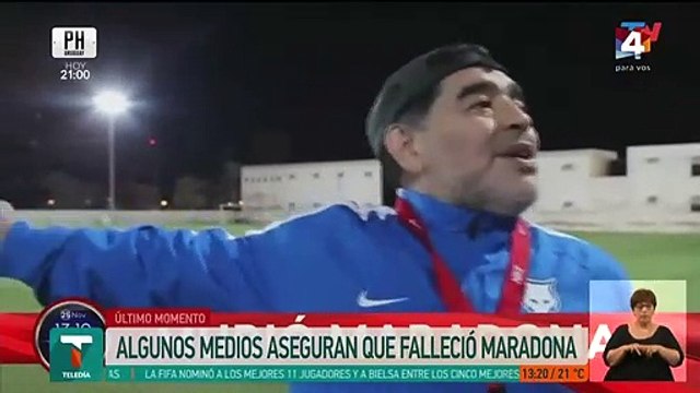 falleció diego armando maradona