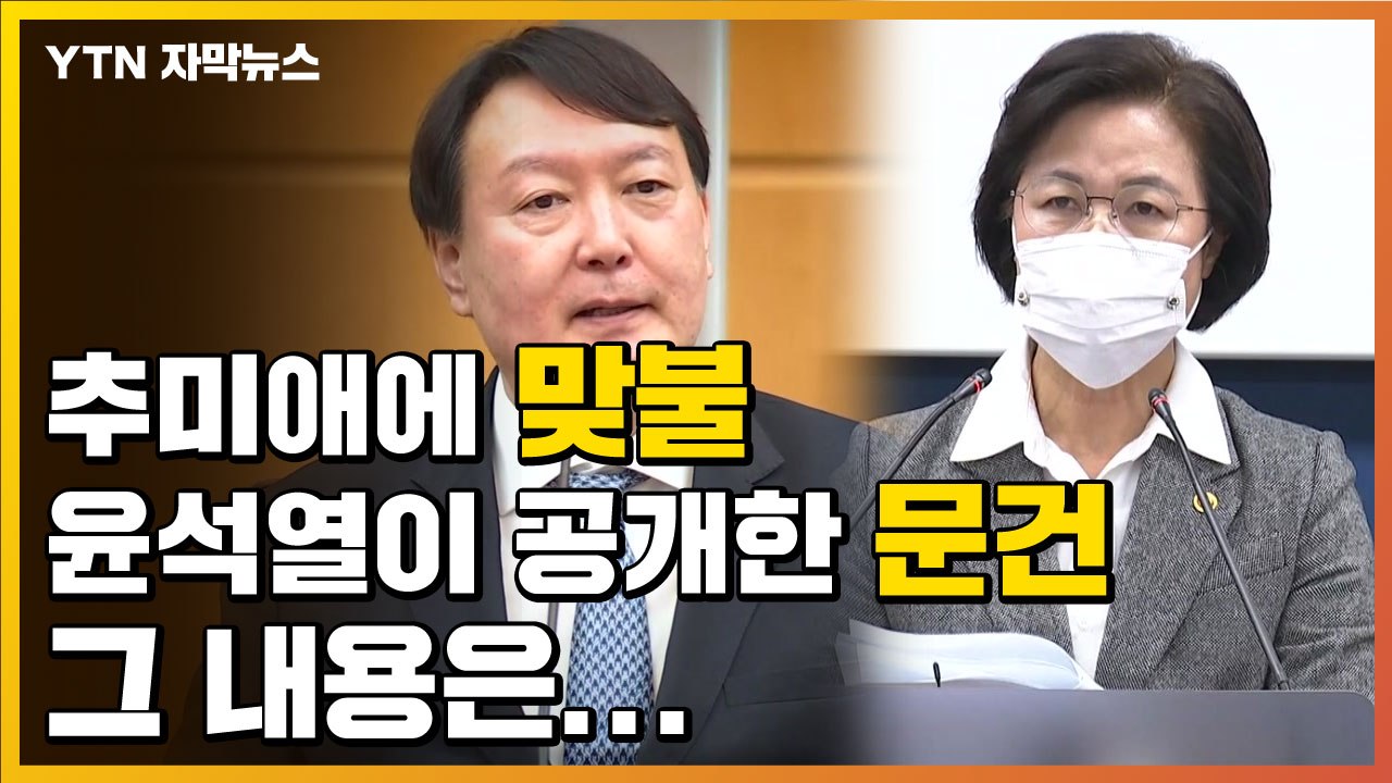 [자막뉴스] '맞불' 윤석열이 공개한 문건, 그 내용은... / YTN