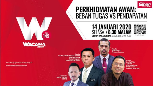 [LIVE] Wacana Sinar Ke-149, Perkhidmatan Awam: Beban Tugas vs Pendapatan