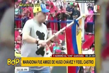 Maradona y su tendencia política fuera de las canchas