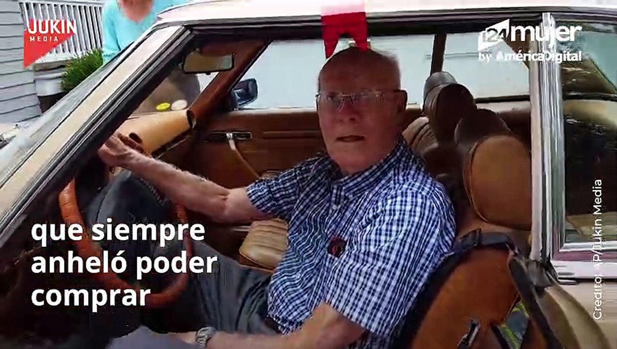 Abuelo llora de emoción al recibir el regalo de sus sueños