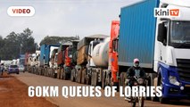 60km queues as Covid-19 turns Kenyan border crossing into lorry park