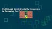 Full E-book  Limited Liability Companies for Dummies  For Online