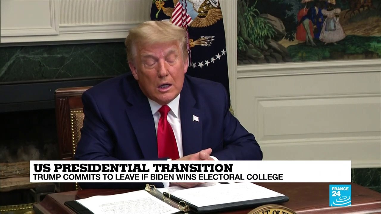 US presidential transition: Trump commits to leave if Biden wins Electoral college