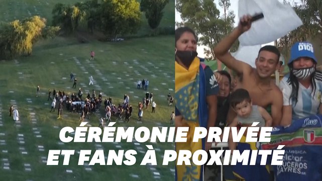 Diego Maradona enterré à Buenos Aires à l'issue d'une cérémonie privée, ses fans à proximité