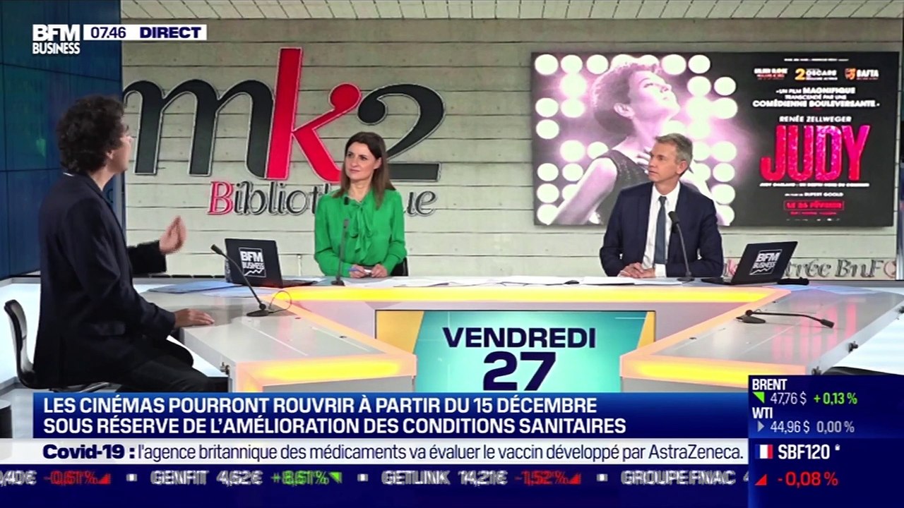 Nathanaël Karmitz (MK2): Les cinémas pourront rouvrir à partir du 15 décembre sous réserve de l'amélioration des conditions sanitaires - 27/11