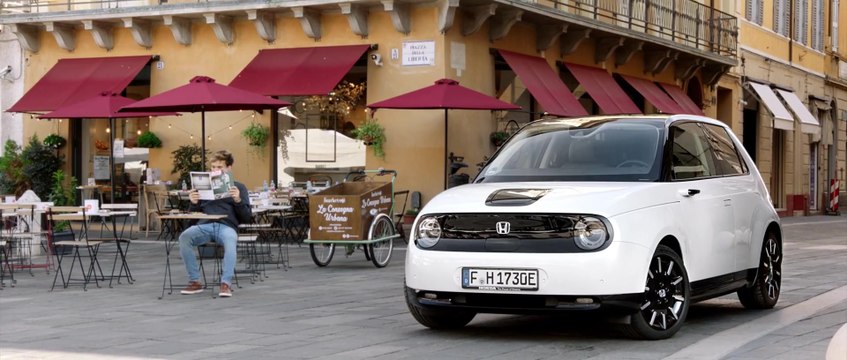 Scuderia AlphaTauri and F1 winner Pierre Gasly drives the Honda e