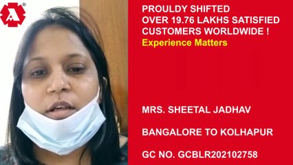 Agarwal Packers and Movers Bangalore to Kolhapur | Client Testimonial