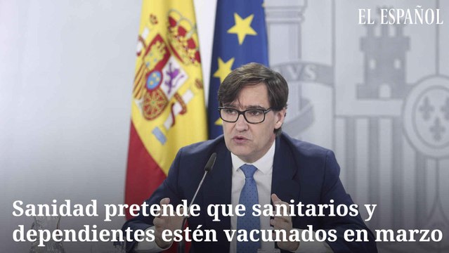 Sanidad pretende que sanitarios y dependientes estén vacunados en marzo