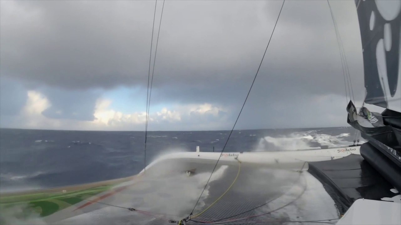 Sodebovoile  2020 : Trophée Jules Verne  - [ONBOARD 2eme JOUR  Mer formée vers le sud ]