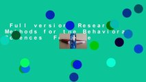 Full version  Research Methods for the Behavioral Sciences  For Free
