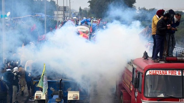 Day 2 of agitation: Farmers brave lathi charge, tear gas, water cannons, continue fight against farm laws