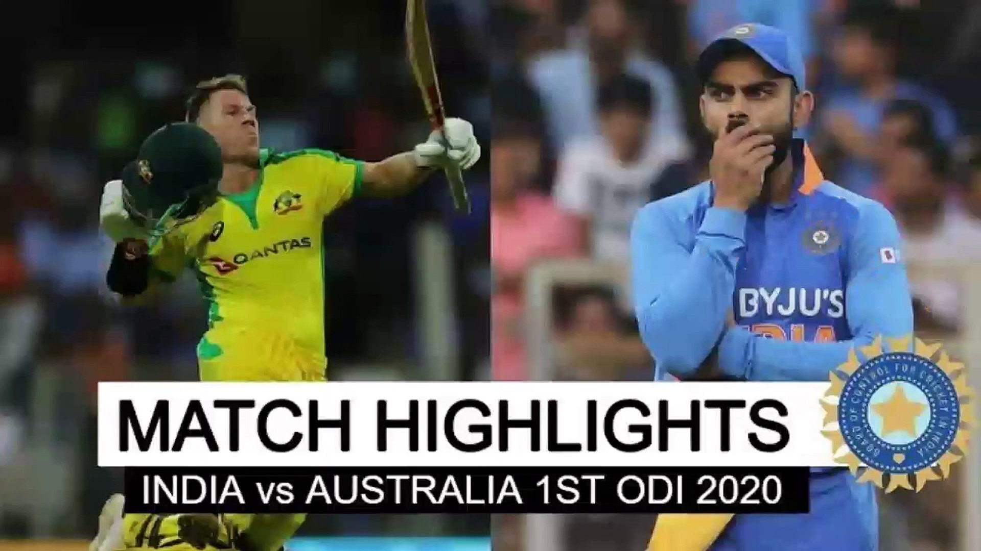 effektivt kardinal Kassér India vs Australia 1st ODI – Highlights | IND vs AUS Highlights, 2020 - cricket  highlights 2 - video Dailymotion