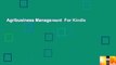 Agribusiness Management  For Kindle