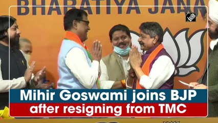 Mihir Goswami joins BJP after resigning from TMC