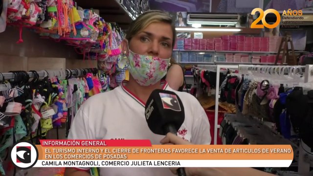 El turismo interno y el cierre de fronteras favorece la venta de articulos de verano en los comercios de Posadas