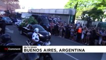 آخرین وداع با مارادونا در خیابان های بوینس آیرس
