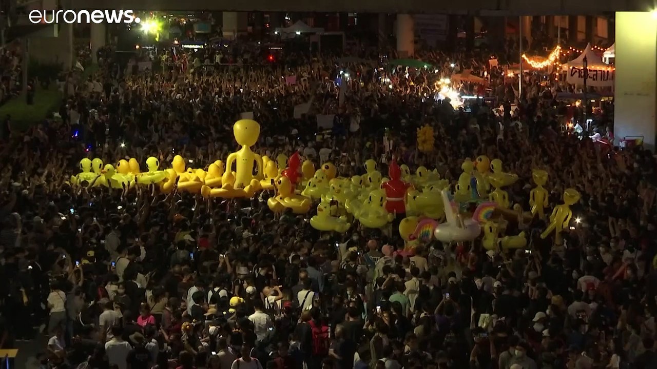 Pro-democracy protesters rally again in Bangkok