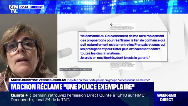 Marie-Christine Verdier-Jouclas sur les violences policières: On refuse ce terme, c'est la violence de certains policiers
