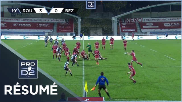 PRO D2 - Résumé Rouen Normandie Rugby-AS Béziers Hérault: 15-10 - J11 - Saison 2020/2021
