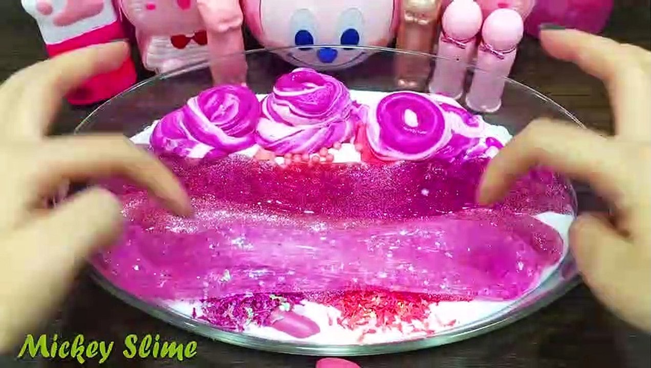 PINK Slime! Mixing Random Things into GLOSSY Slime ! Satisfying Slime, ASMR Slime #180