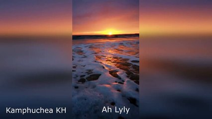 relaxing music with natural sunset