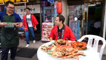 Most UNIQUE Street Food Japan - SPIKY Crab BREAKFAST   Seafood Tour of Sapporo, Hokkaido, Japan!
