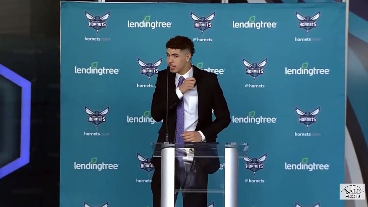 LAMELO BALL Charlotte Hornets PRESS CONFERENCE “I’m on my Dad’s side and Mike's Side”