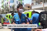Los Olivos: pasajera de mototaxi necesitará operación tras violento accidente