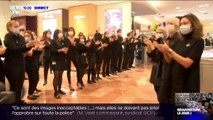 De la joie et des applaudissements aux Galeries Lafayette à Paris lors de leur réouverture