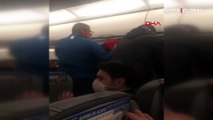 Uçakta futbolcular ve yolcular arasında 'maske' arbedesi! Kadın yolcu çığlık atarak tepki gösterdi