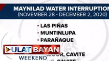 Water interruption simula Nov. 28 hanggang Dec. 2, inanunsyo ng Maynilad