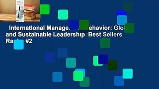 International Management Behavior: Global and Sustainable Leadership  Best Sellers Rank : #2