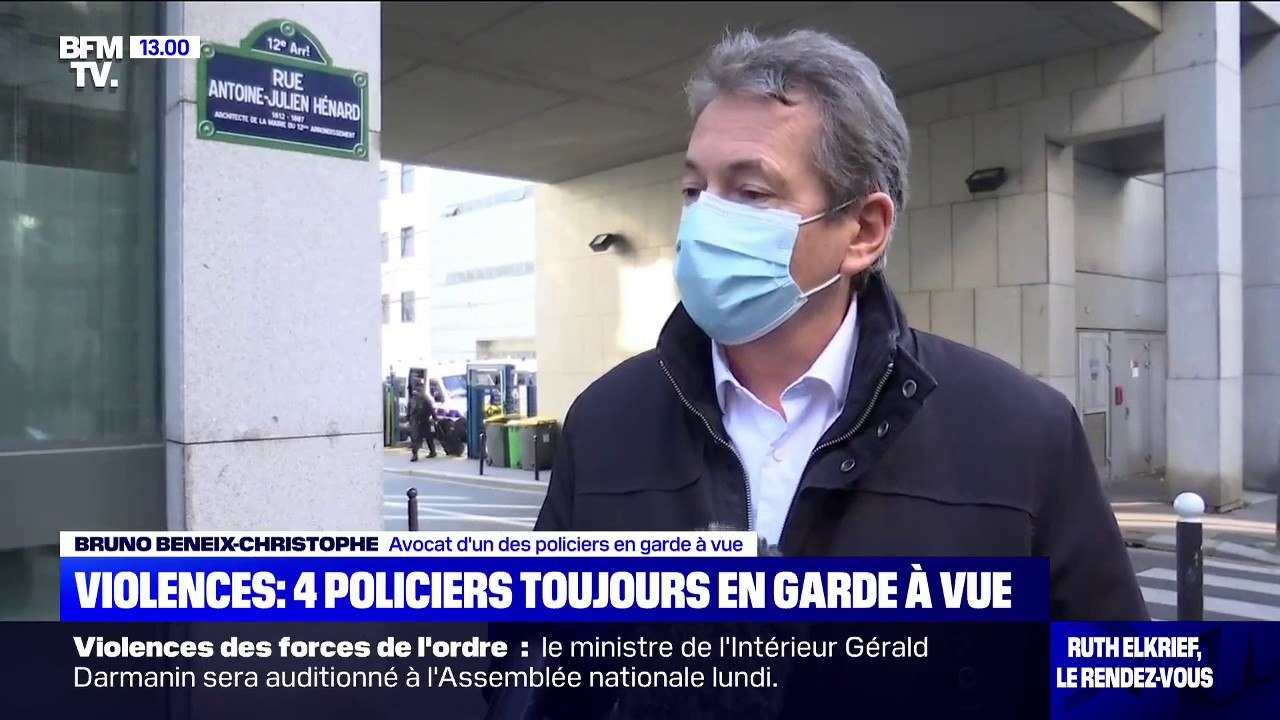 Affaire Zecler: l'avocat d'un des policiers en garde à vue estime que son action n'était pas dictée par "la haine ou le racisme"