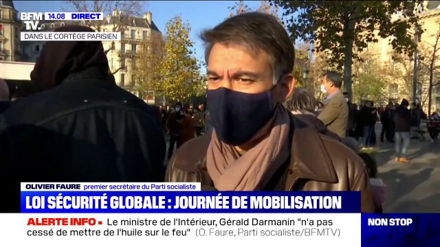 Loi sécurité globale: pour Olivier Faure, Gérald Darmanin n'a cessé de mettre le l'huile sur le feu