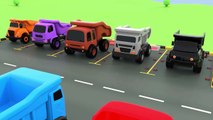 Colors for Children to Learn with Truck Transporter Toy Street Vehicles - Educational Videos