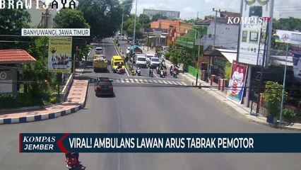 Viral! Ambulans Pasien Covid-19Lawan Arus Tabrak Pemotor
