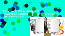 Full version  The Audacity of Hope: Thoughts on Reclaiming the American Dream  Best Sellers Rank
