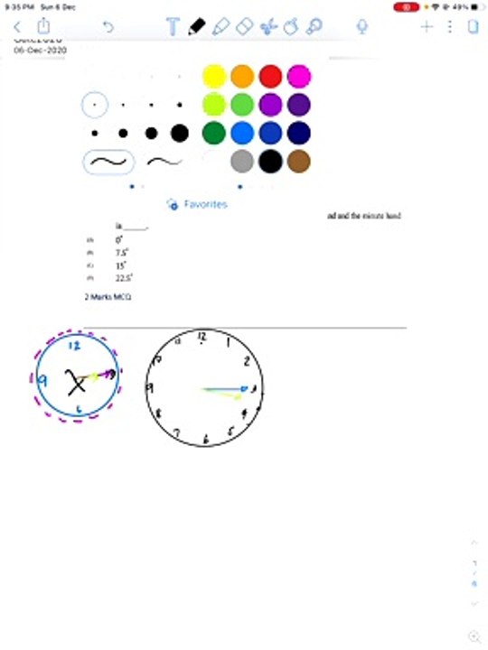 Solution of GATE EC 2020 General Aptitude Question on Clock Hands and Angle