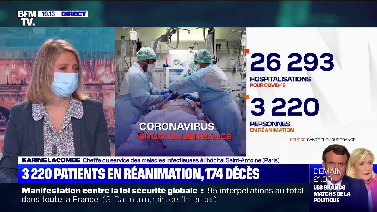 Karine Lacombe: "Moins de 5000 contaminations par jour d'ici le 15 décembre? Ça va être très très compliqué"