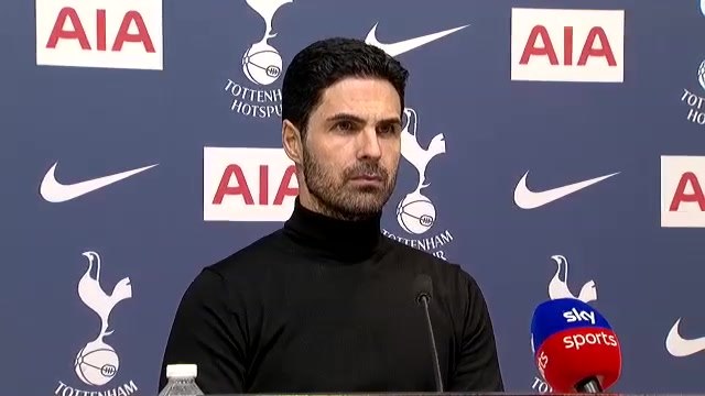 Mikel Arteta reaction Tottenham vs Arsenal